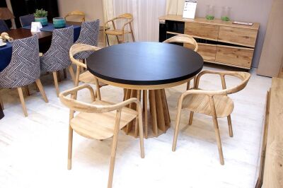 Stół rozkładany LAMELLO 03 110x310cm + 4 krzesła