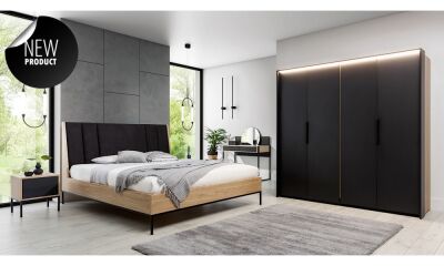 Sypialnia BLACK LOFT - zestaw I